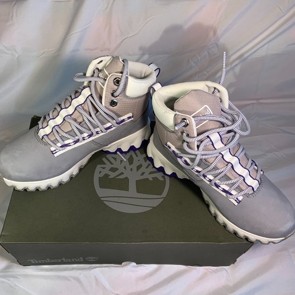 TIMBERLAND EDGE WATERPROOF BOOT MEDIUM GREY NUBUCK 6.5 MM WOMEN’S.
